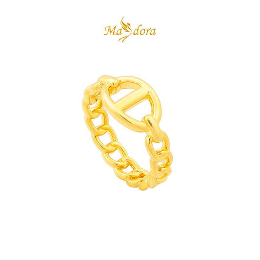 MASDORA 999 Gold Ring Rings Cincin Emas ~ Golden D Links (EMAS 999/24K)