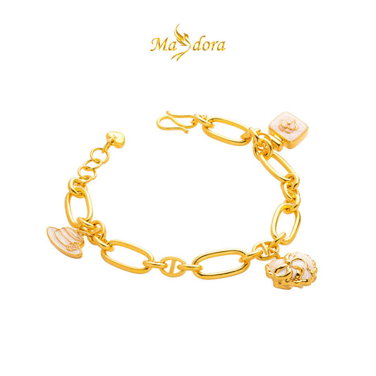 MASDORA 999 Gold Bracelet Rantai Tangan Emas ~ Pinky Puffy (EMAS 999/24K)