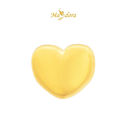 MASDORA 999 Gold Pendant Loket Emas ~ Mini Matte Love (EMAS 999/24K) -- FREE 925 SILVER NECKLACE!