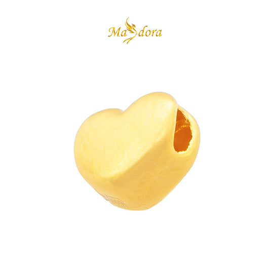 MASDORA 999 Gold Pendant Loket Emas ~ Mini Matte Love (EMAS 999/24K) -- FREE 925 SILVER NECKLACE!