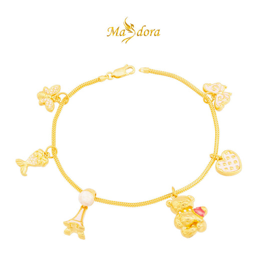 MASDORA 999 Gold Pendant Loket Emas ~ Pink Leona Edition (EMAS 999/24K)