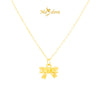 MASDORA 999 Gold Pendant Loket Emas ~ Golden Matte Bow (EMAS 999/24K)