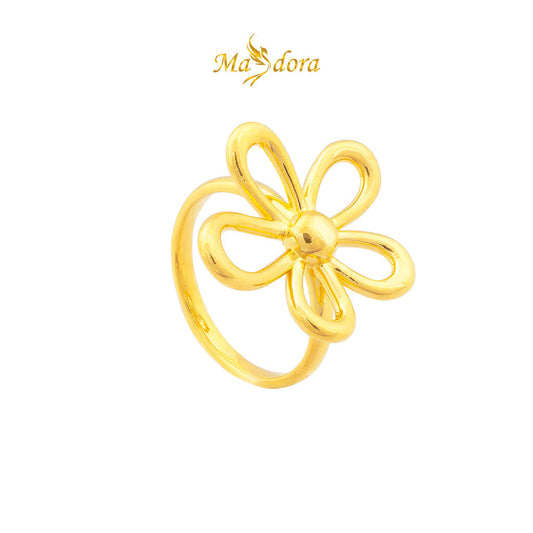 MASDORA 999 Gold Ring Rings Cincin Emas ~ Golden Daisy (EMAS 999/24K)