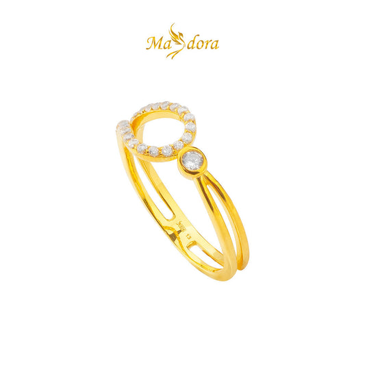 MASDORA 916 Gold Ring Rings Cincin Emas ~ Sparkling Ethereal Knot (EMAS 916/22K)