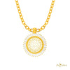 SILVERA 925 Silver Pendant Loket Perak ~ 24K Gold Plated Helios Medallion, 925 Silver By Masdora