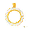 SILVERA 925 Silver Pendant Loket Perak ~ 24K Gold Plated Helios Medallion, 925 Silver By Masdora