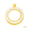 SILVERA 925 Silver Pendant Loket Perak ~ 24K Gold Plated Helios Medallion, 925 Silver By Masdora