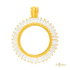 SILVERA 925 Silver Pendant Loket Perak ~ 24K Gold Plated Helios Medallion, 925 Silver By Masdora