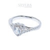 SILVERA 925 Silver Ring Rings Cincin Perak ~ Elevated Love Ring, 925 Silver by Masdora