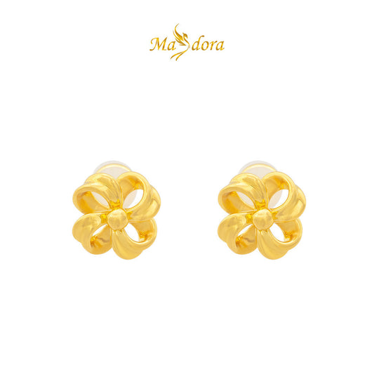 MASDORA 999 Gold Earring Earrings Subang Emas ~ Flower Coquette (EMAS 999/24K)