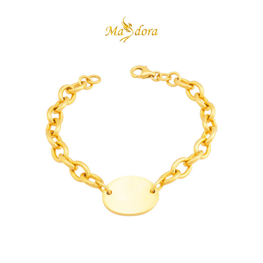 MASDORA 916 Gold Bracelet Rantai Tangan Emas ~ Exclusive Plate Links (EMAS 916/22K)