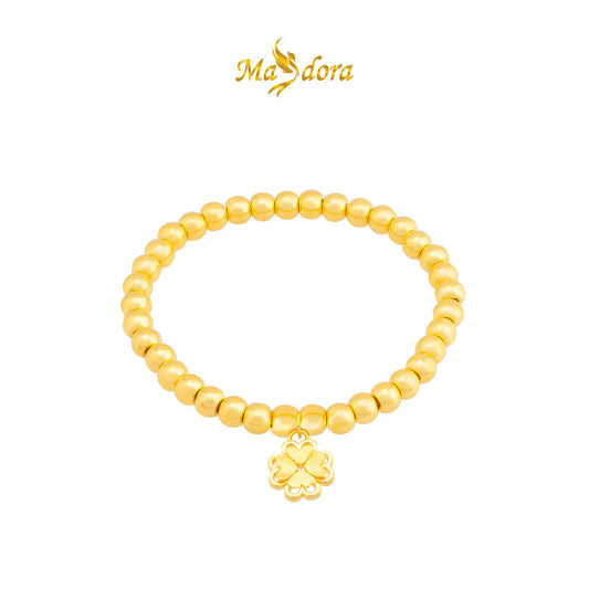 MASDORA 999 Gold Bracelet Rantai Tangan Emas ~ Stretchable Lovely Clover (EMAS 999/24K)