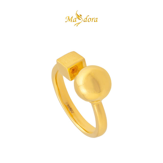 MASDORA 999 Gold Ring Rings Cincin Emas ~ Cubic Sphere (EMAS 999/24K)