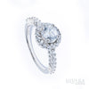 SILVERA 925 Silver Ring Rings Cincin Perak ~ Double Halo Ring, 925 Silver by Masdora
