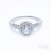 SILVERA 925 Silver Ring Rings Cincin Perak ~ Double Halo Ring, 925 Silver by Masdora