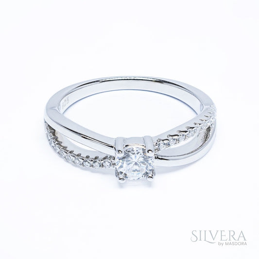 SILVERA 925 Silver Ring Rings Cincin Perak ~ Infinity Solitaire Ring, 925 Silver by Masdora