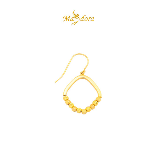 MASDORA 916 Gold Earings Earing Subang Emas ~ Emirates Star Golden Perlee Hook (EMAS 916/22K)
