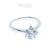 SILVERA 925 Silver Ring Rings Cincin Perak ~  Sparkle Solitaire Ring, 925 Silver by Masdora