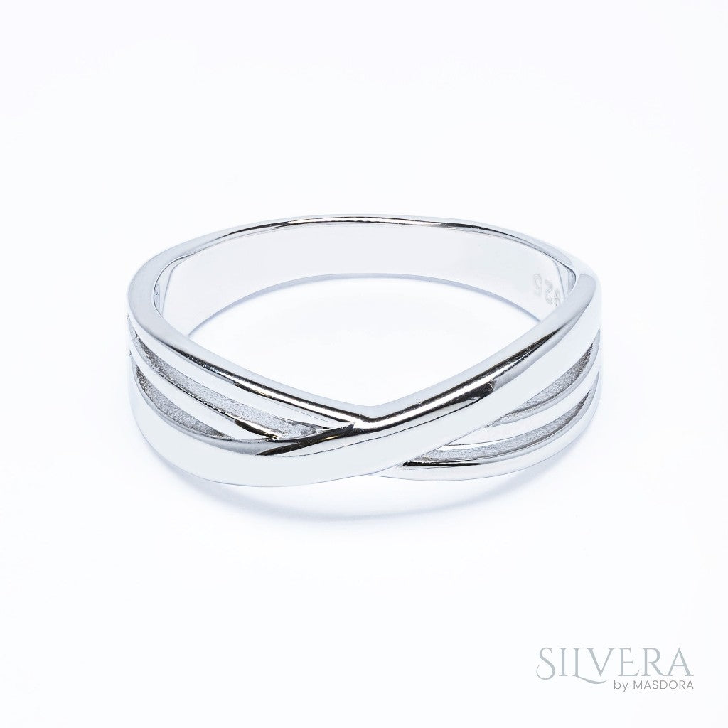 SILVERA 925 Silver Ring Rings Cincin Perak ~ Galaxy Cross Ring for Men, 925 Silver by Masdora