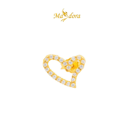 MASDORA 916 Gold Earrings Earring Subang Emas ~ Sparkling Sincero Stud (EMAS 916/22K)