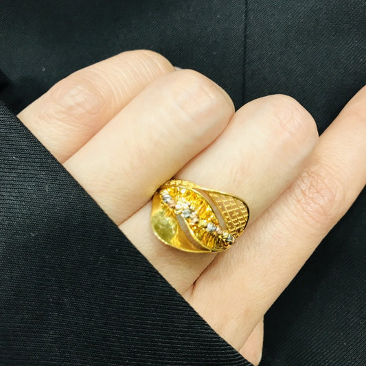 MASDORA 916 Gold Ring Rings Cincin Emas ~ Emirates Star Zita Tritone (EMAS 916/22K)