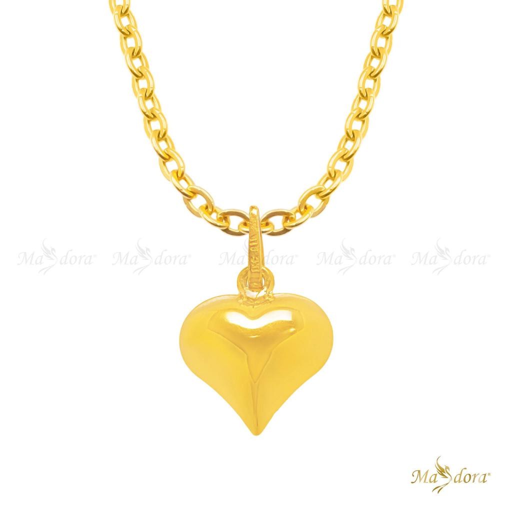 MASDORA 916 Gold Pendant Loket Emas ~ Exclusive Fluffy Love - S (EMAS 916/22K)