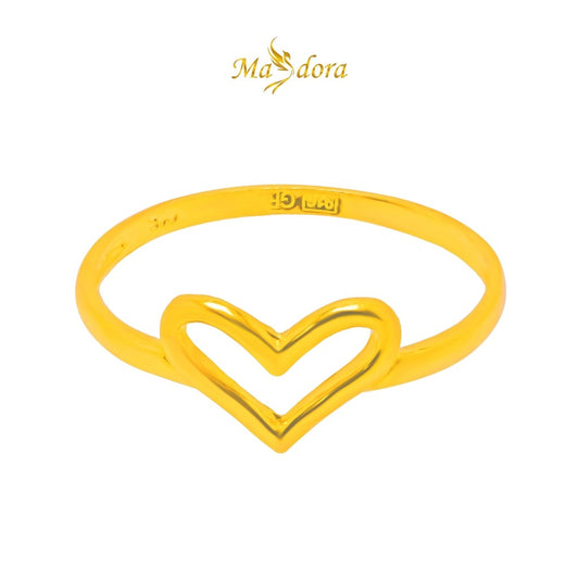 MASDORA 916 Gold Ring Rings Cincin Emas ~ Minimalist Sincero Gold (EMAS 916/22K)