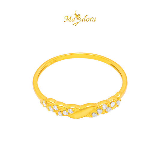 MASDORA 916 Gold Ring Rings Cincin Emas ~ Sparkle Weave (EMAS 916/22K)