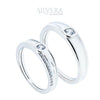 SILVERA 925 Silver Ring Rings Cincin Perak ~ Forever Love Wedding Band, 925 Silver by Masdora