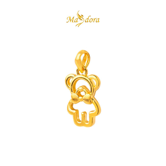MASDORA 999 Gold Pendant Loket Emas ~ Cutie Bear (EMAS 999/24K)