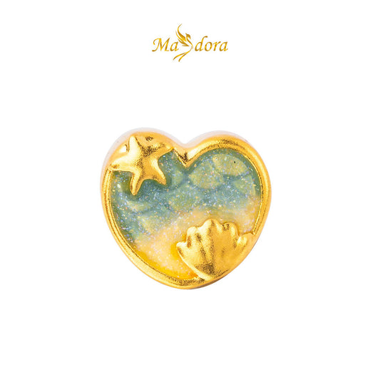 MASDORA 999 Gold Pendant Loket Emas ~ Blitz Shell (EMAS 999/24K) -- FREE LEATHER BRACELET!