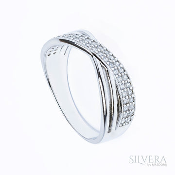 SILVERA 925 Silver Ring Rings Cincin Perak ~ Cantara Cross Ring, 925 Silver by Masdora