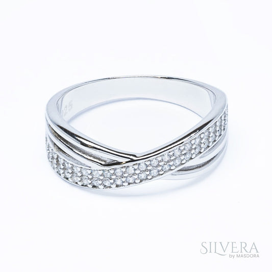 SILVERA 925 Silver Ring Rings Cincin Perak ~ Cantara Cross Ring, 925 Silver by Masdora