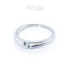 SILVERA 925 Silver Ring Rings Cincin Perak ~ Harmony Love Wedding Band, 925 Silver by Masdora