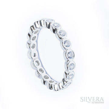 SILVERA 925 Silver Ring Rings Cincin Perak ~ Galaxy Myriad Band Ring, 925 Silver by Masdora