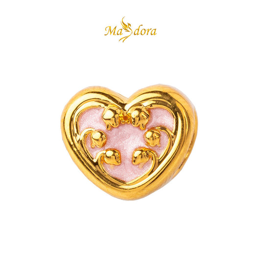 MASDORA 999 Gold Beads Bead Emas ~ HG Pleasing Heart  (EMAS 999/24K)
