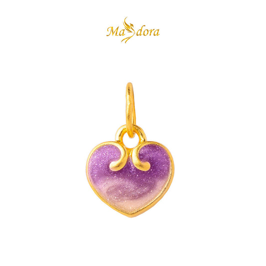 MASDORA 999 Gold Pendant Loket Emas ~ Loving Love (EMAS 999/24K) -- FREE LEATHER BRACELET!