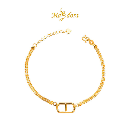 MASDORA 999 Gold Bracelet Rantai Tangan Emas ~ Exclusive D Links (EMAS 999/24K)