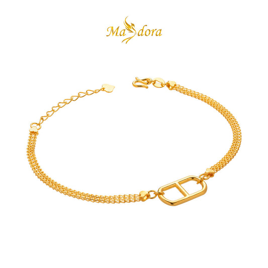 MASDORA 999 Gold Bracelet Rantai Tangan Emas ~ Exclusive D Links (EMAS 999/24K)
