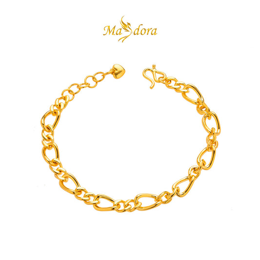 MASDORA 999 Gold Bracelet Rantai Tangan Emas ~ Golden Fitful Fegaro (EMAS 999/24K)
