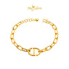 MASDORA 999 Gold Bracelet Rantai Tangan Emas ~ Stylish D Links (EMAS 999/24K)