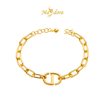 MASDORA 999 Gold Bracelet Rantai Tangan Emas ~ Stylish D Links (EMAS 999/24K)