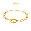 MASDORA 999 Gold Bracelet Rantai Tangan Emas ~ Stylish D Links (EMAS 999/24K)