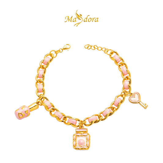 MASDORA 999 Gold Bracelet Rantai Tangan Emas ~ Twee Dangles Edition (EMAS 999/24K)