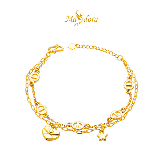 MASDORA 999 Gold Bracelet Rantai Tangan Emas ~ Love Letter Edition (EMAS 999/24K)