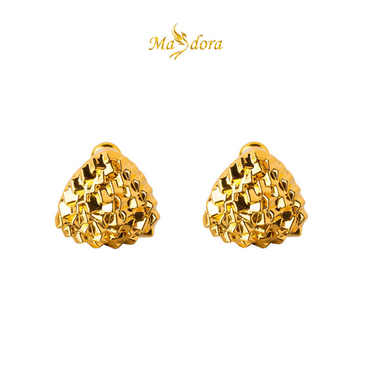 MASDORA 999 Gold Earring Earrings Emas ~ Golden Quartz Cutting (EMAS 999/24K)