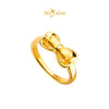 MASDORA 999 Gold Ring Rings Cincin Emas ~ Matte Leafy Ribbon (EMAS 999/24K)