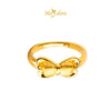 MASDORA 999 Gold Ring Rings Cincin Emas ~ Matte Leafy Ribbon (EMAS 999/24K)