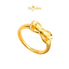 MASDORA 999 Gold Ring Rings Cincin Emas ~ Matte Leafy Ribbon (EMAS 999/24K)