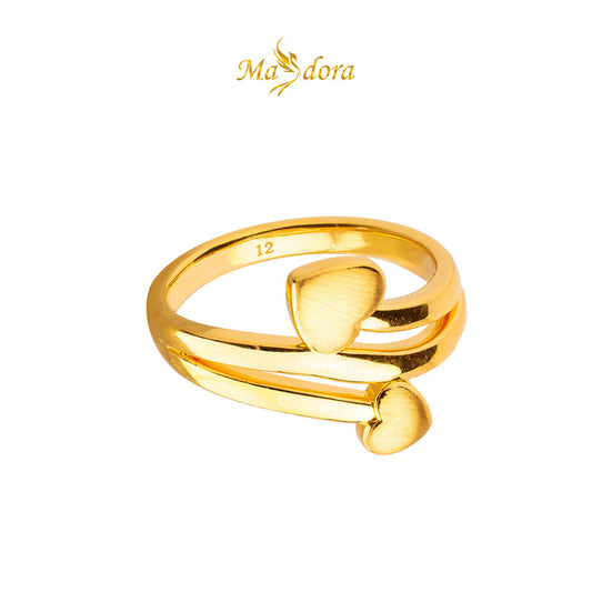 MASDORA 999 Gold Ring Rings Cincin Emas ~ Matte Love Galaxy (EMAS 999/24K)